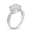 Thumbnail Image 2 of Previously Owned - 1/2 CT. T.W. Composite Diamond Square Frame Twist Ring in 10K White Gold
