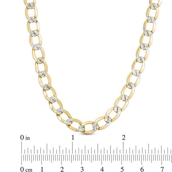 Previously Owned - Made in Italy Men's 150 Gauge Diamond-Cut Curb Chain Necklace in 10K Two-Tone Gold - 22"