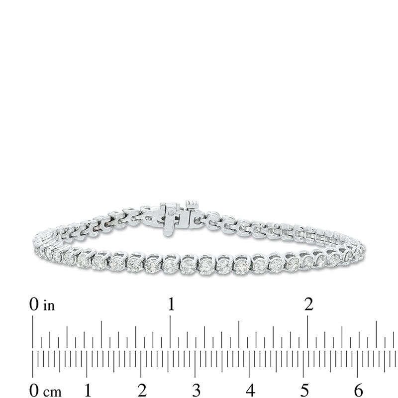 Main Image 3 of Previously Owned - 4 CT. T.W. Diamond Tennis Bracelet in 10K White Gold