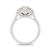 Thumbnail Image 3 of Previously Owned - Enchanted Disney Snow White 1 CT. T.W. Oval Diamond Twist Engagement Ring in 14K Two-Tone Gold