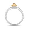 Thumbnail Image 3 of Previously Owned - Enchanted Disney Belle Citrine and 1/10 CT. T.W. Diamond Rose Ring in Sterling Silver and 10K Gold