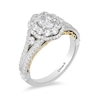 Previously Owned - Enchanted Disney Belle 1-1/4 CT. T.W. Oval Diamond Double Frame Engagement Ring in 14K Two-Tone Gold