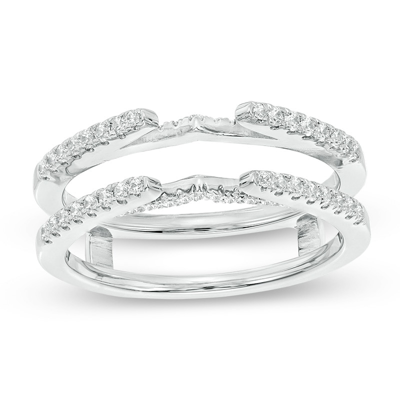 Main Image 1 of Previously Owned - 1/3 CT. T.W. Diamond Cathedral Solitaire Enhancer in 14K White Gold
