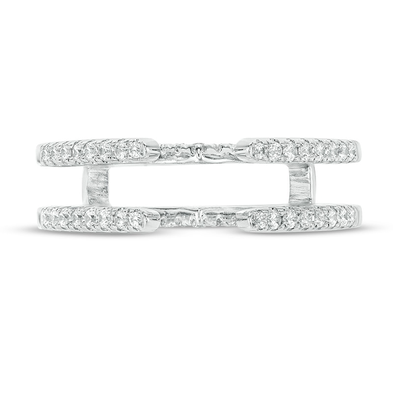 Main Image 3 of Previously Owned - 1/3 CT. T.W. Diamond Cathedral Solitaire Enhancer in 14K White Gold