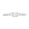 Thumbnail Image 6 of Previously Owned - 1/2 CT. T.W. Diamond Past Present Future® Engagement Ring in 10K White Gold