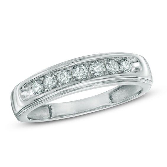 Previously Owned - 1/2 CT. T.w. Diamond Comfort Fit Band in 10K White Gold