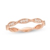 Thumbnail Image 1 of Previously Owned - 1/10 CT. T.W. Diamond Marquise Twist Vintage-Style Wedding Band in 10K Rose Gold