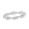 Thumbnail Image 1 of Previously Owned - 1/10 CT. T.W. Diamond Marquise Twist Vintage-Style Wedding Band in 10K White Gold