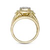 Thumbnail Image 5 of Previously Owned - 1 CT. T.W. Composite Diamond Double Frame Multi-Row Vintage-Style Engagement Ring in 10K  Gold