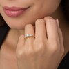 Thumbnail Image 3 of Previously Owned - 1/3 CT. T.W. Diamond Past Present Future® Tri-Sides Twist Shank Engagement Ring in 10K Gold