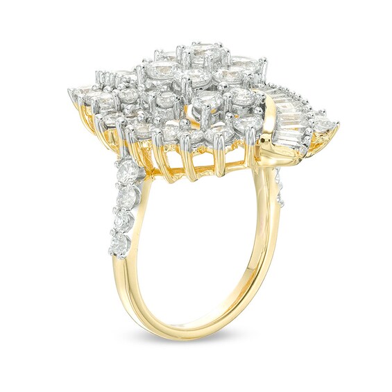 Previously Owned - 3 CT. T.w. Composite Diamond Waterfall Ring in 10K Gold