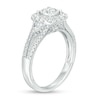 Thumbnail Image 1 of Previously Owned - 1 CT. T.W. Composite Diamond Cushion Frame Vintage-Style Engagement Ring in 10K White Gold