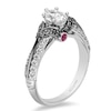 Thumbnail Image 2 of Previously Owned - Enchanted Disney Villains Evil Queen 1 CT. T.W. Oval Diamond Ring in 14K White Gold with Rhodium
