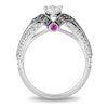 Thumbnail Image 3 of Previously Owned - Enchanted Disney Villains Evil Queen 1 CT. T.W. Oval Diamond Ring in 14K White Gold with Rhodium