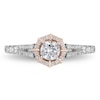 Thumbnail Image 4 of Previously Owned - Enchanted Disney Mulan 3/4 CT. T.W. Diamond Frame Engagement Ring in 14K Two-Tone Gold