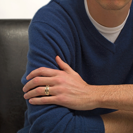 Previously Owned - 1/2 CT. T.w. Champagne Diamond Seven Stone Collar Ring in 10K Two-Tone Gold