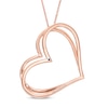 Thumbnail Image 2 of Previously Owned - The Kindred Heart from Vera Wang Love Collection 1/2 CT. T.W. Diamond Pendant in 10K Rose Gold - 19"