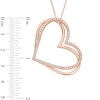 Thumbnail Image 4 of Previously Owned - The Kindred Heart from Vera Wang Love Collection 1/2 CT. T.W. Diamond Pendant in 10K Rose Gold - 19"