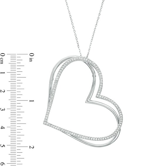 Previously Owned - The Kindred Heart from Vera Wang Love Collection 5/8 CT. T.w. Diamond Pendant in Sterling Silver