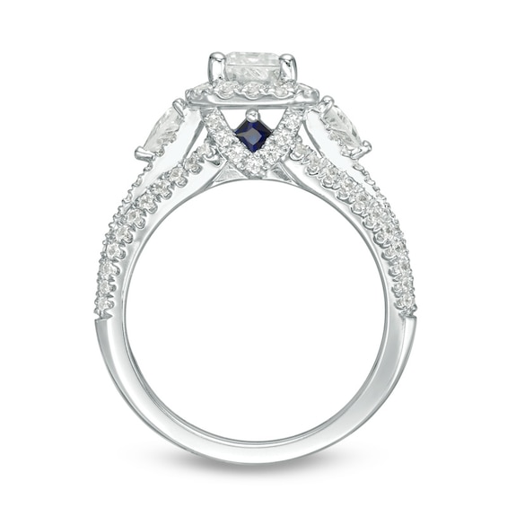 Previously Owned - Vera Wang Love Collection 2-1/4 CT. T.w. Emerald-Cut Diamond Engagement Ring in 14K White Gold
