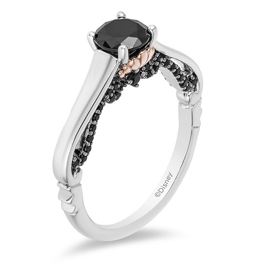 Previously Owned - Enchanted Disney Villains Ursula 1-1/4 CT. T.w. Black Diamond Ring in 14K Two-Tone Gold
