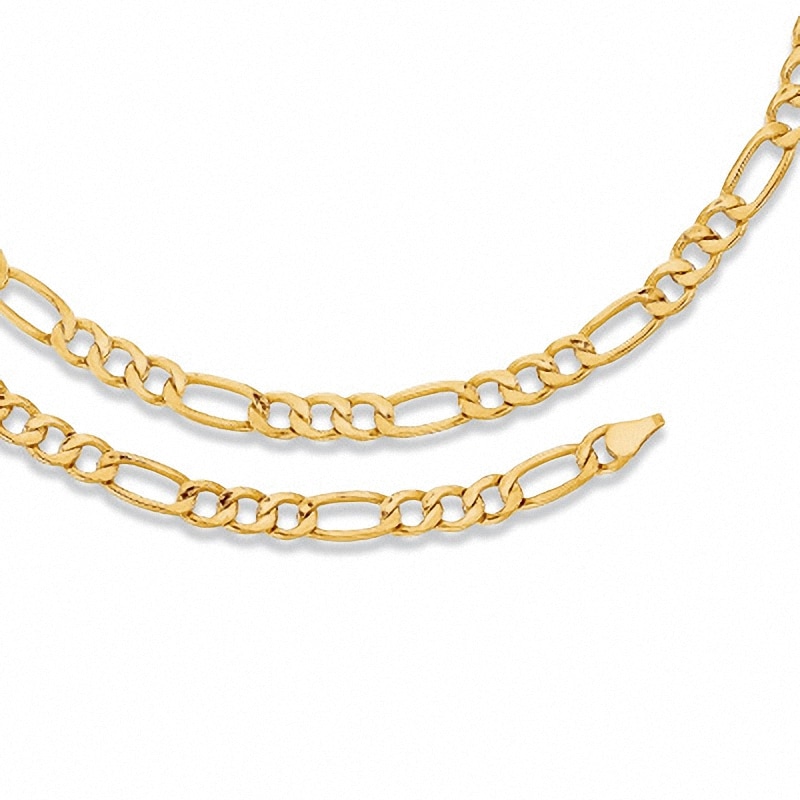 Main Image 1 of Previously Owned - Men's Figaro Link Bracelet and Necklace Set in 10K Gold