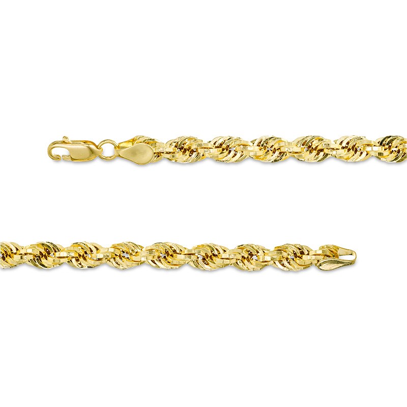 Zales 6.5mm Rope Chain Necklace in Solid 10K Gold - 24