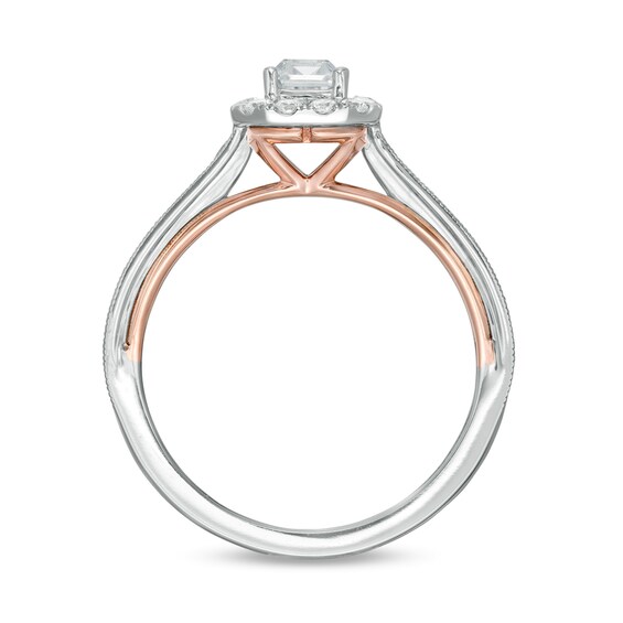 Previously Owned - Zales Private Collection 1 CT. T.w. Colourless Diamond Engagement Ring in 14K Two-Tone Gold