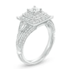 Thumbnail Image 2 of Previously Owned - Enchanted Disney Mulan 1 CT. T.W. Princess-Cut Diamond Frame Engagement Ring in 14K White Gold