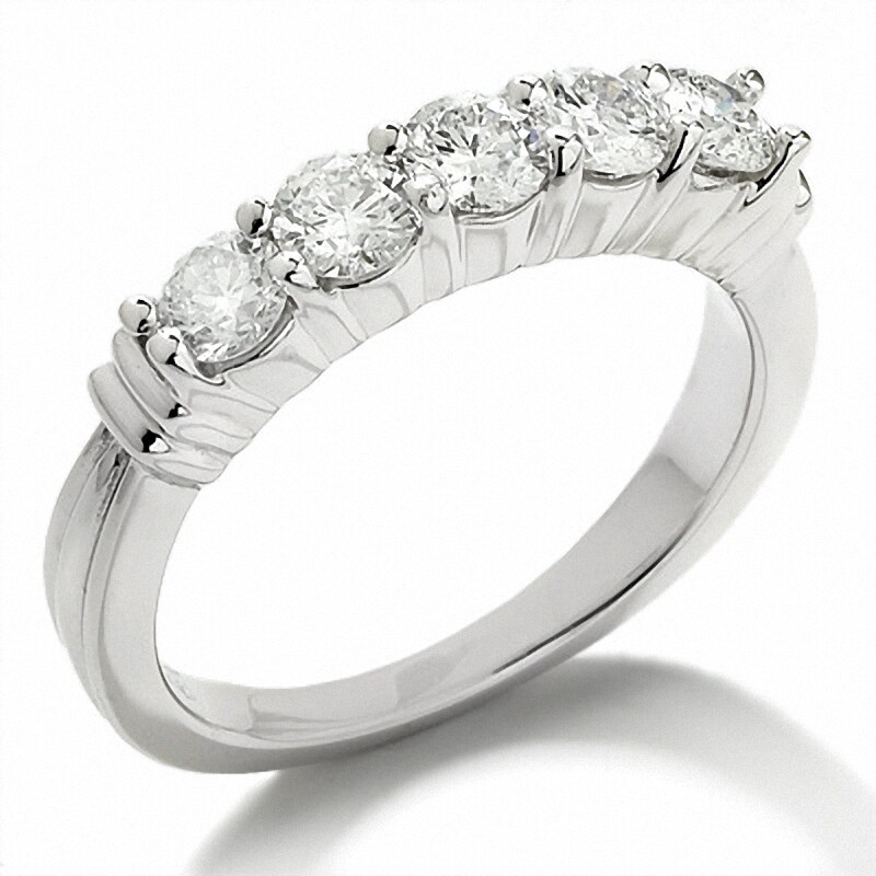 Main Image 1 of Previously Owned - 1 CT. T.W. Diamond Five Stone Band in Platinum