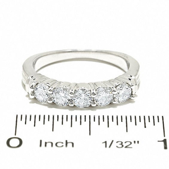 Previously Owned - 1 CT. T.w. Diamond Five Stone Band in Platinum
