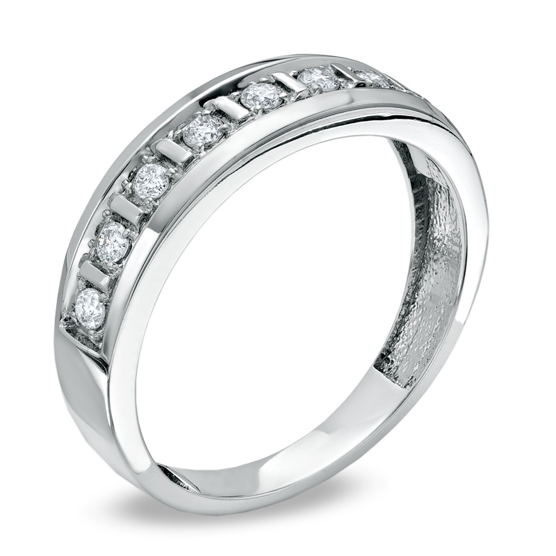 Main Image 2 of Previously Owned - 1/3 CT. T.W. Diamond Wedding Band in 10K White Gold