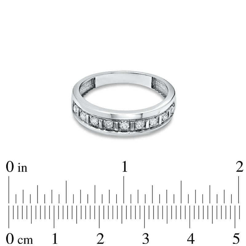 Main Image 3 of Previously Owned - 1/3 CT. T.W. Diamond Wedding Band in 10K White Gold
