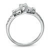 Thumbnail Image 2 of Previously Owned - 1/3 CT. T.W. Round and Baguette Diamond Engagement Ring in 10K White Gold