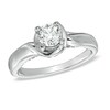 Thumbnail Image 1 of Previously Owned - 3/4 CT. T.W. Diamond Solitaire Swirl Engagement Ring in 14K White Gold