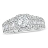 Thumbnail Image 1 of Previously Owned - Vera Wang Love Collection 2 CT. T.W. Diamond Framed Engagement Ring in 14K White Gold
