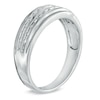 Thumbnail Image 2 of Previously Owned - 1/15 CT. T.W. Diamond Double Row Wedding Band in Sterling Silver