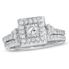 Thumbnail Image 1 of Previously Owned - 3/4 CT. T.W. Diamond Square Frame Bridal Set in 10K White Gold