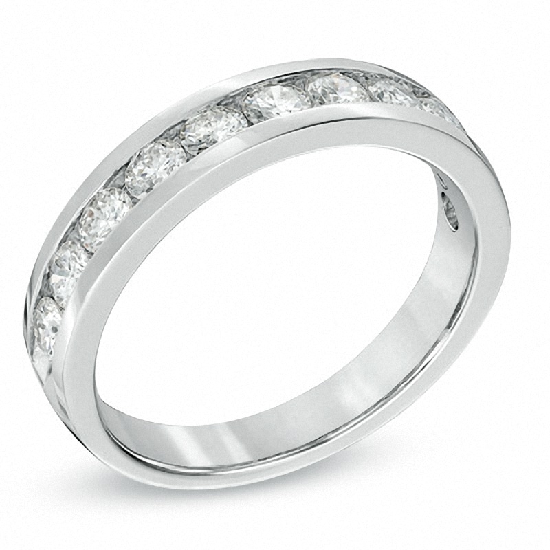 Main Image 2 of Previously Owned - 1 CT. T.W. Diamond Anniversary Band in 18K White Gold (E/I1)