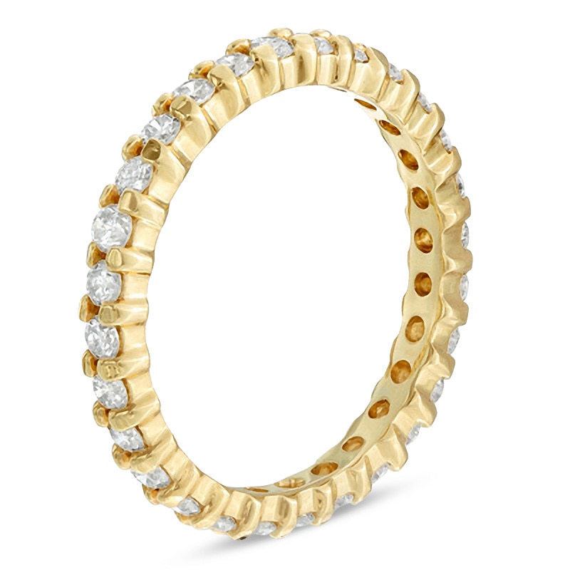 Main Image 2 of Previously Owned - 1 CT. T.W. Diamond Eternity Wedding Band in 14K Gold