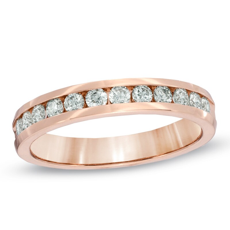 Main Image 1 of Previously Owned - 1/2 CT. T.W. Diamond Anniversary Band in 14K Rose Gold
