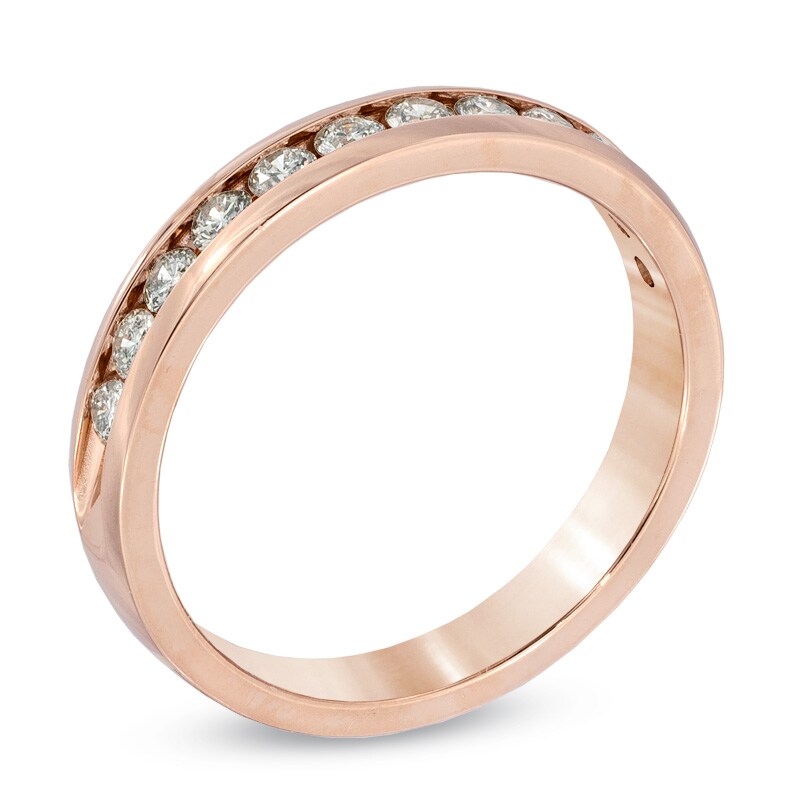 Main Image 2 of Previously Owned - 1/2 CT. T.W. Diamond Anniversary Band in 14K Rose Gold