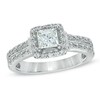 Thumbnail Image 1 of Previously Owned - 1 CT. T.W. Diamond Square Frame Vintage-Style Engagement Ring in 14K White Gold