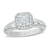 Thumbnail Image 1 of Previously Owned - Vera Wang Love Collection 1 CT. T.W. Princess-Cut Diamond Edge Engagement Ring in 14K White Gold