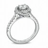 Thumbnail Image 2 of Previously Owned - Vera Wang Love Collection 1 CT. T.W. Diamond Swirl Frame Engagement Ring in 14K White Gold
