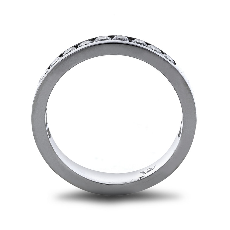 Main Image 3 of Previously Owned - 1/4 CT. T.W. Diamond Nine Stone Wedding Band in Platinum (H/SI1)