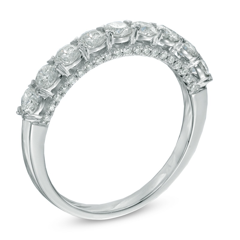 Main Image 2 of Previously Owned - 1 CT. T.W. Diamond Anniversary Band in 14K White Gold