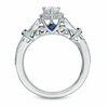 Thumbnail Image 3 of Previously Owned - Vera Wang Love Collection 5/8 CT. T.W. Pear-Shaped Diamond and Sapphire Ring in 14K White Gold