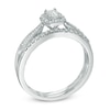 Thumbnail Image 2 of Previously Owned - 1/2 CT. T.W. Emerald-Cut Diamond Frame Bridal Set in 10K White Gold