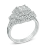Thumbnail Image 2 of Previously Owned - 1-1/2 CT. T.W. Princess-Cut Quad Diamond Frame Bridal Set in 10K White Gold